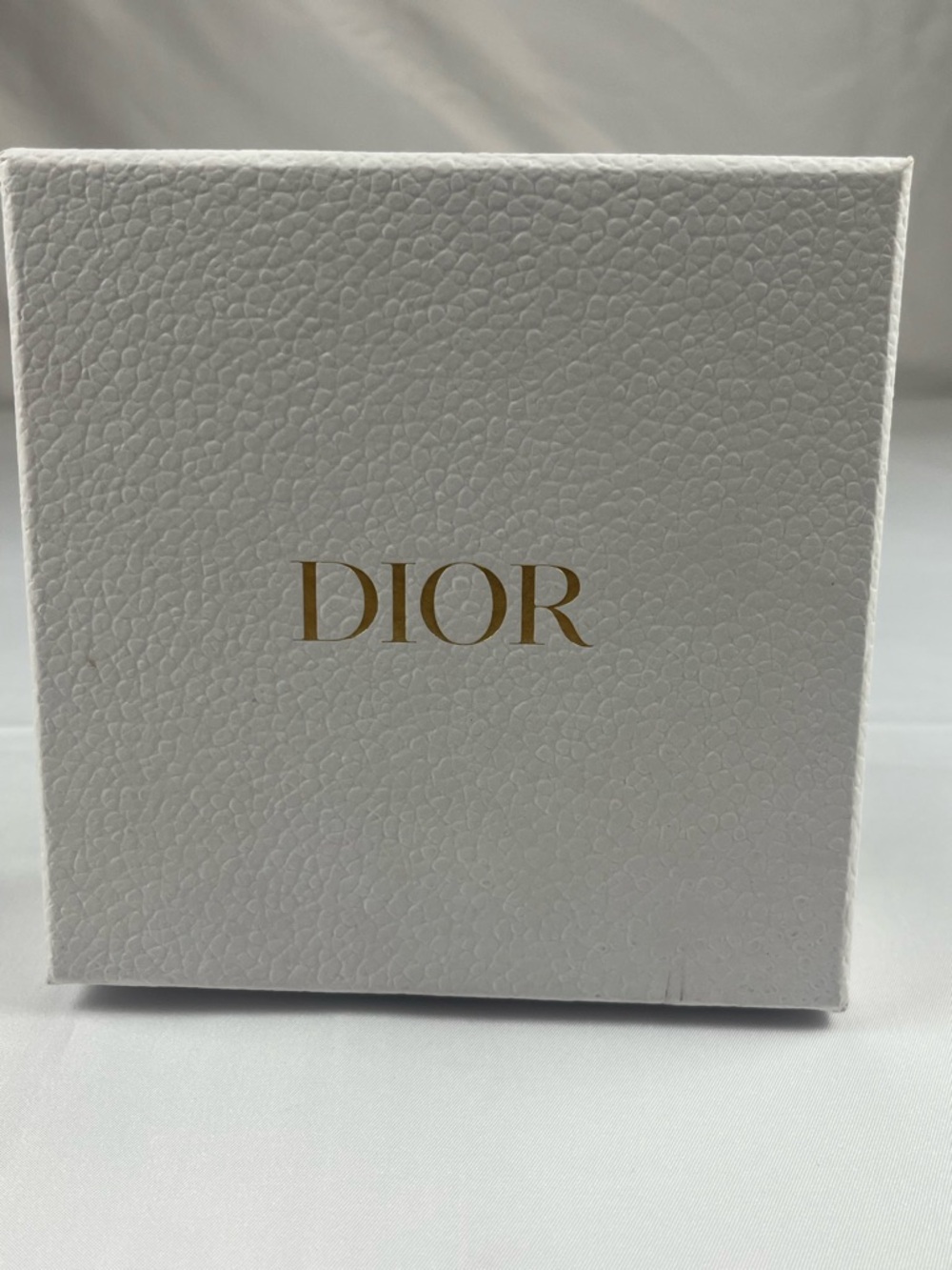 Christian Dior Empty Gift Box White Textured Luxury Packaging